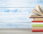 School books on table